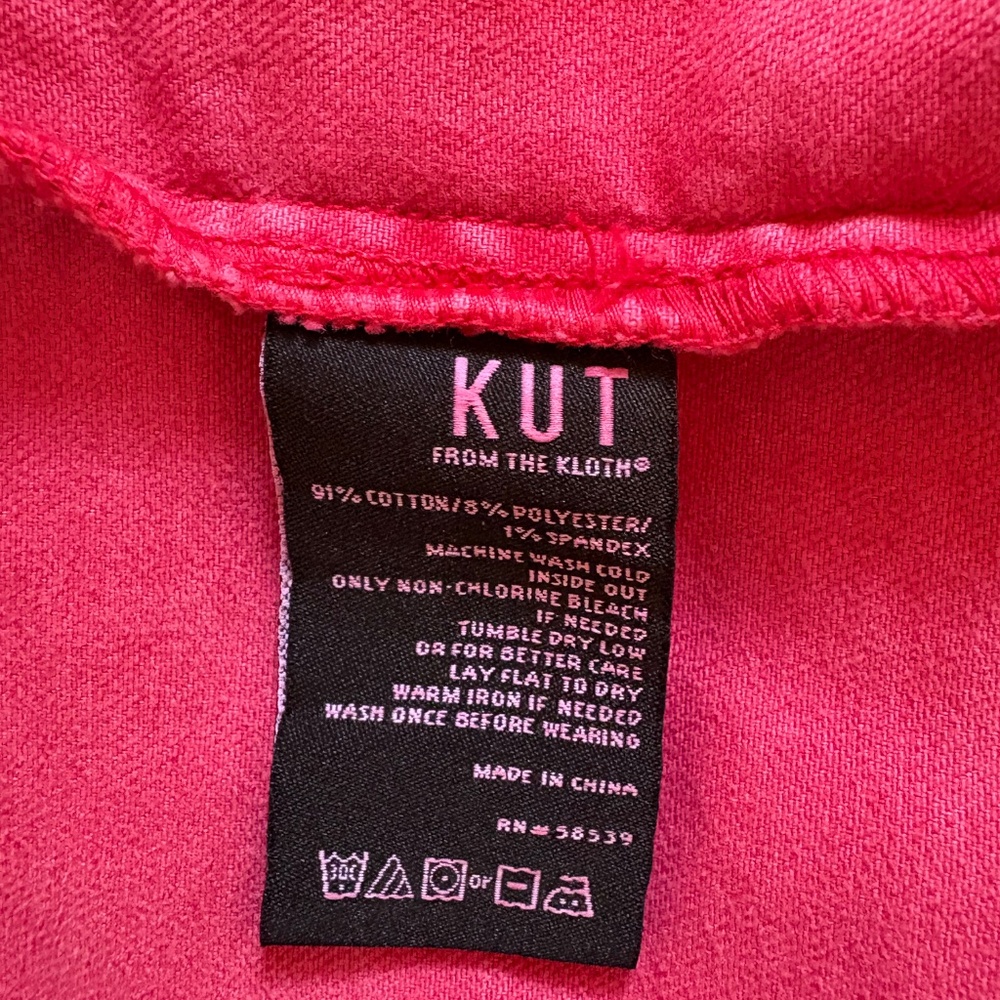 KUT FROM THE KLOTH KARA CROPPED DENIM JACKET Size SMALL - Picture 2 of 6